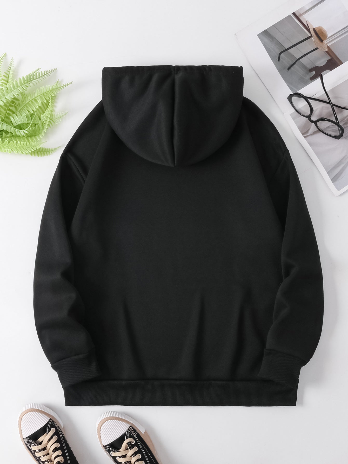Casual Polyester Hoodies for Women with "IT IS WHAT IT IS" Letter Print - Knit Fabric Hooded Sweatshirt for Fall/Winter with Drawstring and Front Pocket