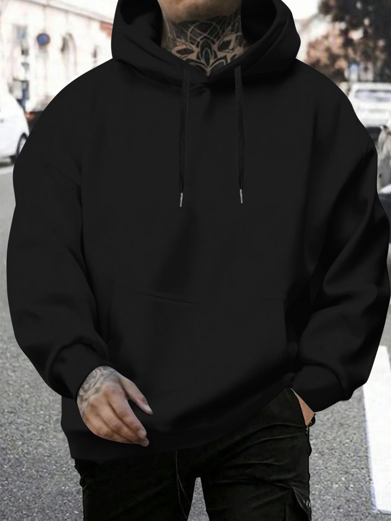 GANGSTER'S PARADISE fashion Print, Men's casual And Cozy Hoodies, Trendy Long Sleeve Hooded Sweatshirt, Casual versatile Top For Autumn Winter