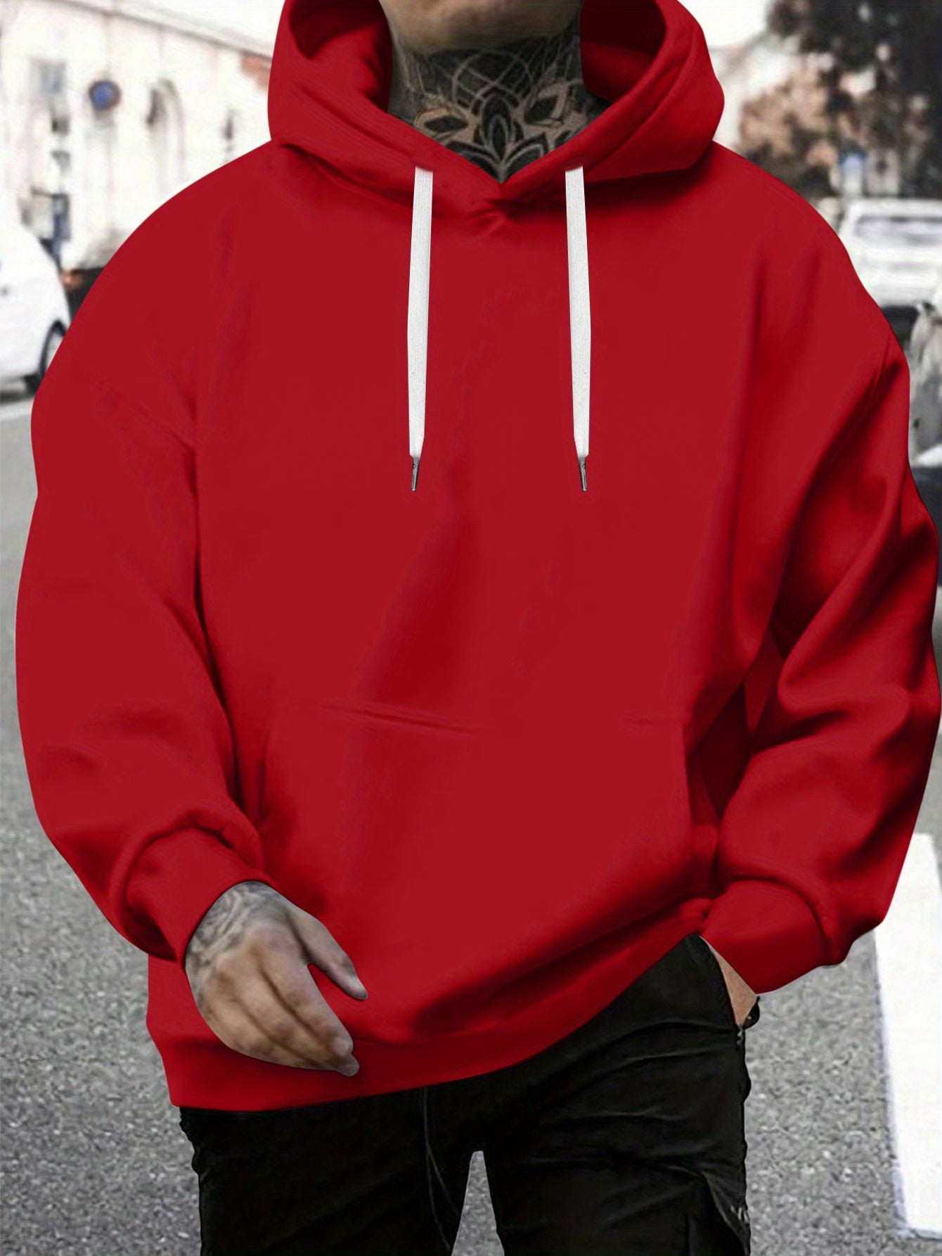 GANGSTER'S PARADISE fashion Print, Men's casual And Cozy Hoodies, Trendy Long Sleeve Hooded Sweatshirt, Casual versatile Top For Autumn Winter