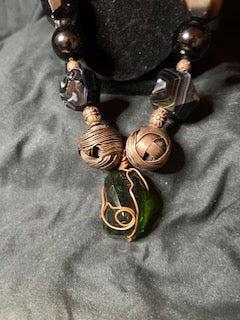 Green and Copper Royal Necklace