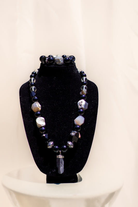Black Onyx Necklace Set