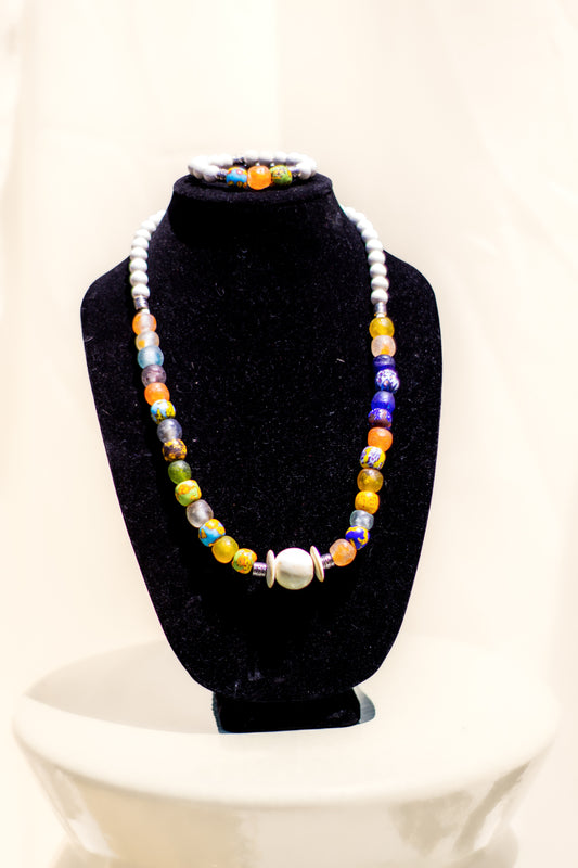African Glass Jewelry Set