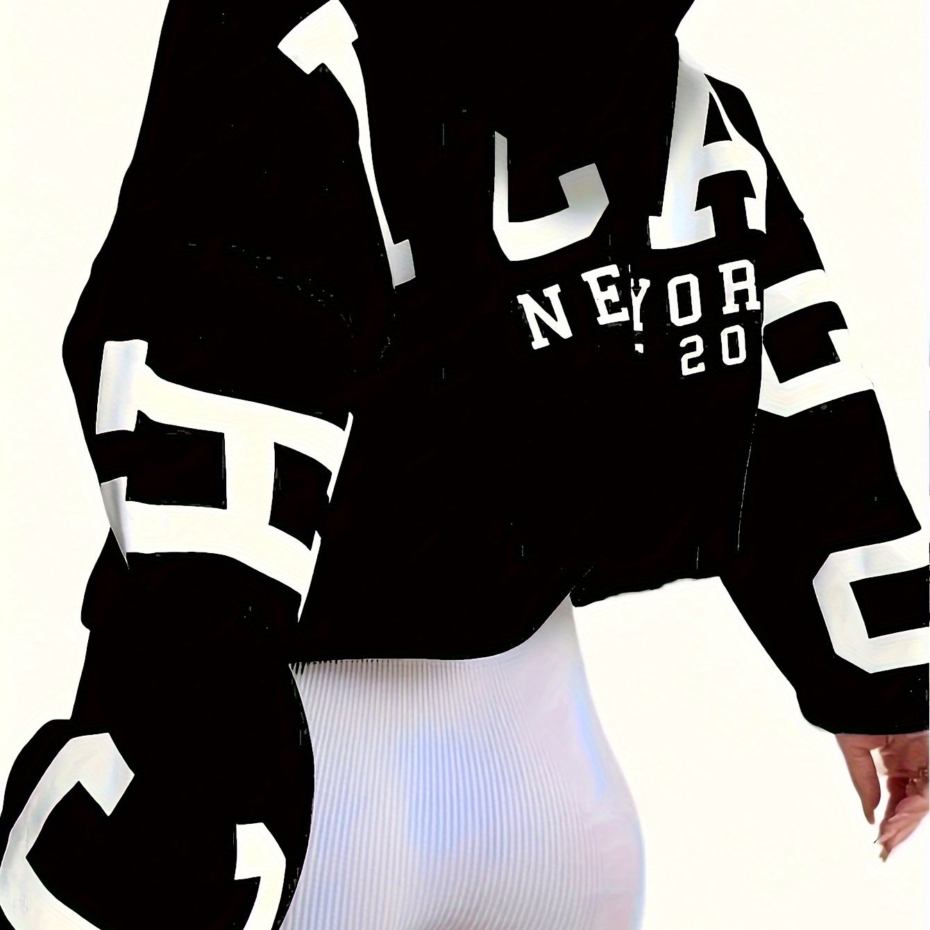 Letter Print Hoodie, Casual Drop Shoulder Long Sleeve Hoodies Sweatshirt, Women's Clothing